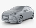 DS3 Chic hatchback 2019 3d model clay render