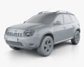 Dacia Duster 2010 3D模型 clay render