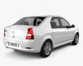 Dacia Logan 2010 3D-Modell Rückansicht