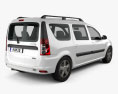 Dacia Logan MCV 2013 3D-Modell Rückansicht