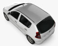 Dacia Sandero 2013 Modelo 3D vista superior