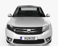 Dacia Logan II 轿车 2016 3D模型 正面图