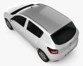 Dacia Sandero 2016 Modello 3D vista dall'alto