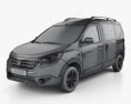 Dacia Dokker Stepway 2017 3d model wire render