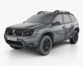 Dacia Duster 2018 3d model wire render