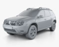 Dacia Duster 2018 3d model clay render