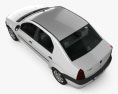 Dacia Logan mit Innenraum 2008 3D-Modell Draufsicht