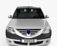 Dacia Logan HQインテリアと 2008 3Dモデル front view