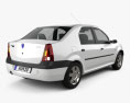 Dacia Logan 2008 3D模型 后视图