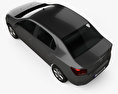 Dacia Logan Berlina 2016 Modello 3D vista dall'alto