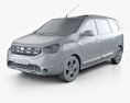 Dacia Lodgy Stepway 2019 3d model clay render