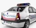 Dacia Logan Police Romania sedan 2012 3d model