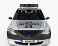 Dacia Logan Polícia Romênia sedan 2012 Modelo 3d vista de frente