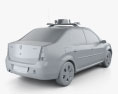 Dacia Logan Полиция Румынии Седан 2012 3D модель