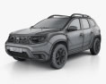 Dacia Duster 2021 3D模型 wire render