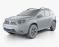 Dacia Duster 2021 3D модель clay render