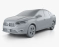 Dacia Logan 2024 Modelo 3D clay render