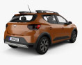 Dacia Sandero Stepway 2022 3D-Modell Rückansicht