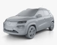 Dacia Spring Electric 2024 3d model clay render