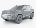Dacia Bigster 2022 3D模型 clay render