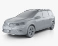Dacia Jogger 2024 3Dモデル clay render