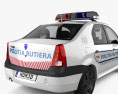 Dacia Logan sedan Polizei Romania mit Innenraum 2007 3D-Modell
