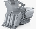 Daedong DXM120 Mähdrescher 2024 3D-Modell clay render