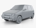 Daewoo Tico 2001 Modelo 3D clay render