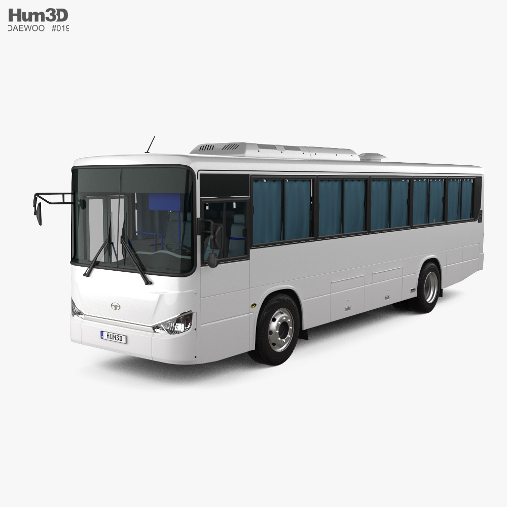 Daewoo BS106 Bus mit Innenraum 2021 3D-Modell