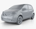 Daihatsu Sirion 2016 3d model clay render