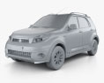 Daihatsu Terios 2016 3d model clay render
