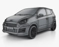 Daihatsu Astra Ayla Sporty 2016 3Dモデル wire render