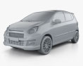 Daihatsu Astra Ayla Sporty 2016 3Dモデル clay render