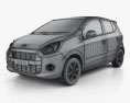 Daihatsu Astra Ayla 2016 3d model wire render