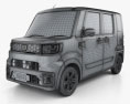 Daihatsu Wake 2017 3D-Modell wire render