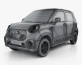 Daihatsu Cast Activa 2018 3D-Modell wire render