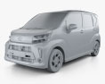 Daihatsu Move Custom RS 2020 3D-Modell clay render