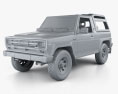 Daihatsu Rocky Wagon 1987 3D-Modell clay render