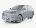 Daihatsu Rocky 2021 3D-Modell clay render