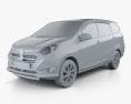 Daihatsu Astra Sigra 2020 3d model clay render