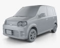 Daihatsu Move Custom 2004 3D 모델  clay render