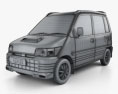 Daihatsu Move SR 1998 3D-Modell wire render