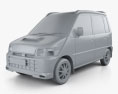 Daihatsu Move SR 1998 3D 모델  clay render