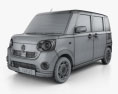 Daihatsu Move Canbus HQインテリアと 2020 3Dモデル wire render