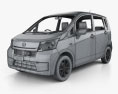 Daihatsu Move mit Innenraum 2015 3D-Modell wire render