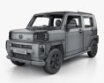 Daihatsu Taft з детальним інтер'єром 2023 3D модель wire render