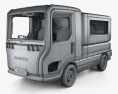 Daihatsu Tsumu з детальним інтер'єром 2023 3D модель wire render