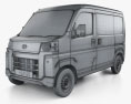 Daihatsu Hijet Cargo Deluxe 2024 3D модель wire render