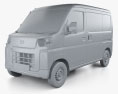 Daihatsu Hijet Cargo Deluxe 2024 Modèle 3d clay render