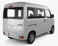 Daihatsu Hijet Cargo Turbo 2024 3D-Modell Rückansicht
